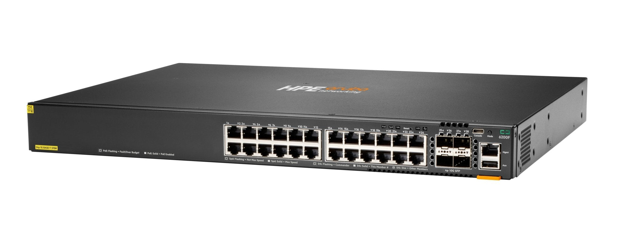 HPE Aruba CX 6200F 24G CLASS-4 PoE 4SFP+ JL725BABB - Compridis