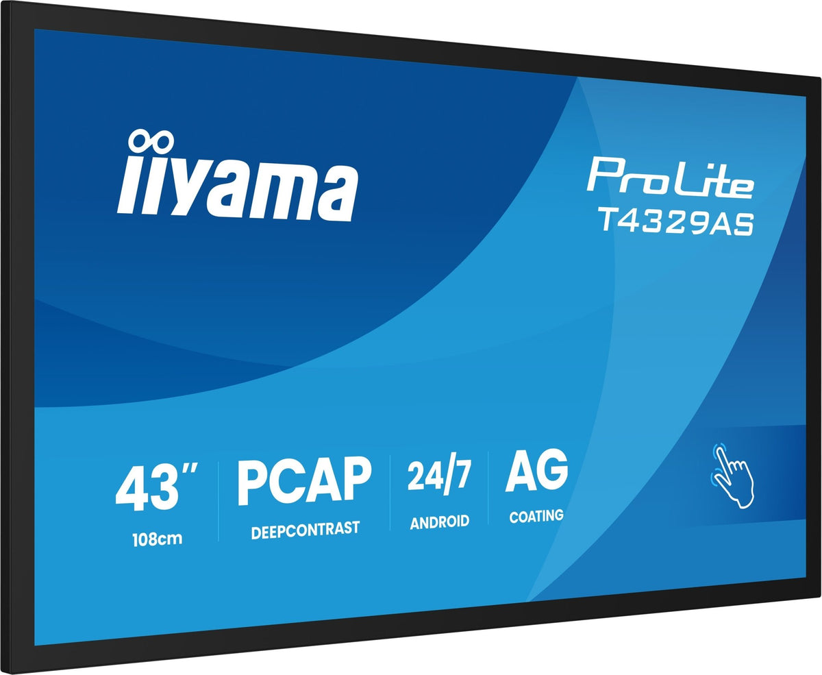 IIYAMA ProLite T4329AS-B1AG 43″ 4K PCAP Touch All-in-One – Zwart - Compridis