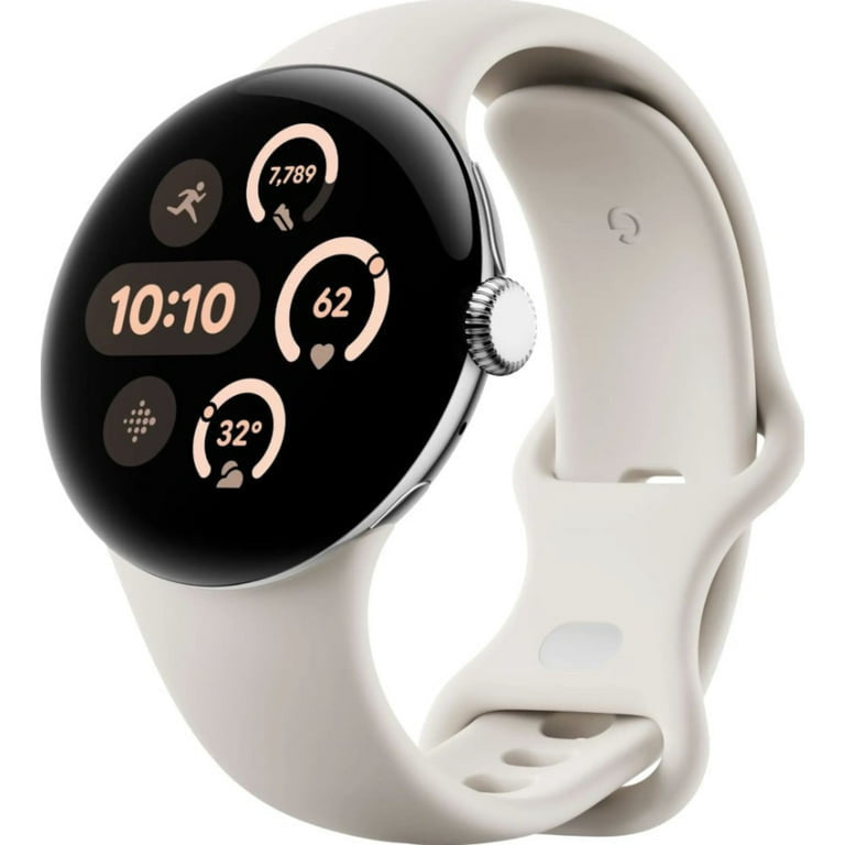 Google Pixel Watch 3 AMOLED 41 mm Digital Touchscreen Silber WLAN GPS