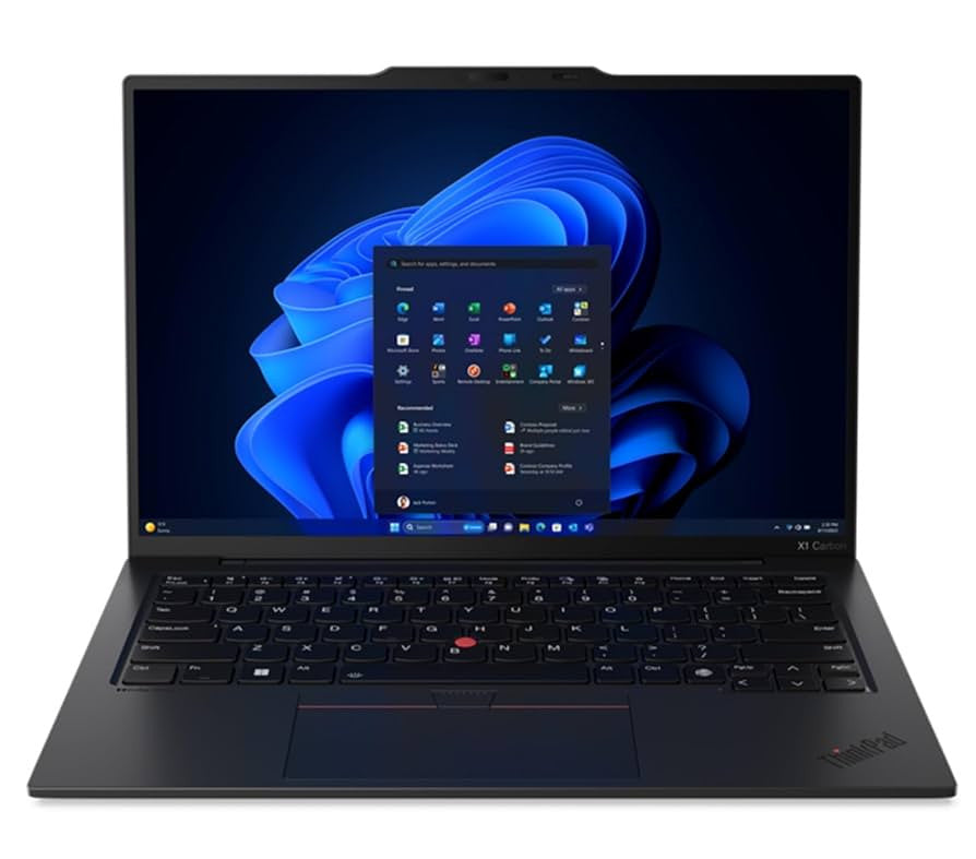 Lenovo ThinkPad X1 Carbon Gen 12 Intel Core Ultra 7 155U Laptop 35,6 cm (14") WUXGA 32 GB LPDDR5x-SDRAM 1 TB SSD Wi-Fi 6E (802.11ax) Windows 11 Pro Englisch Schwarz