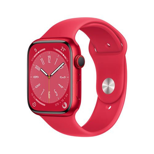 Apple Watch Series 8 OLED 45 mm Digital 396 x 484 Pixel Touchscreen 4G Rot WLAN GPS MNKA3TY/A