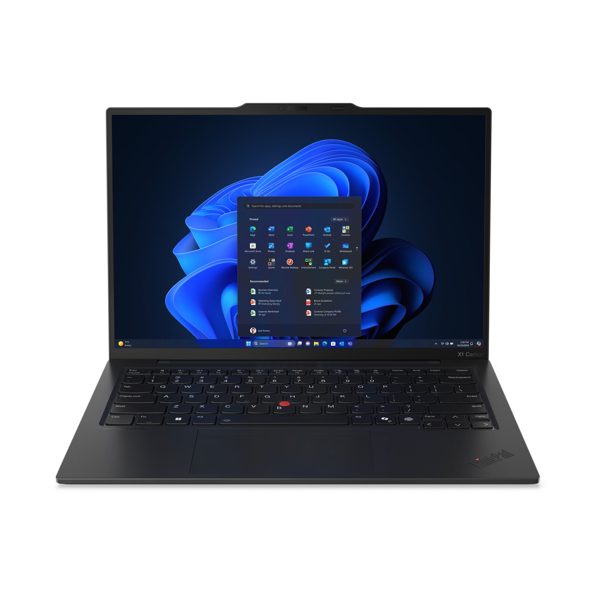 Lenovo ThinkPad X1 Carbon Gen 13 Aura Edition Copilot+ PC Intel Core Ultra 7 258V Laptop 35,6 cm (14") 2.8K 32 GB LPDDR5x-SDRAM 1 TB SSD Wi-Fi 7 (802.11be) Windows 11 Pro Deutsch Schwarz 21NS004UGE