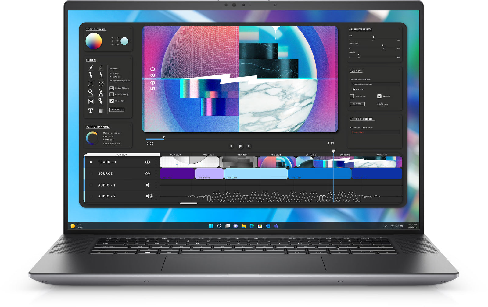 DELL Precision 5680 16″ Core i9-13900H 32GB 2TB 16-inch QWERTY EN 301041944-CRO