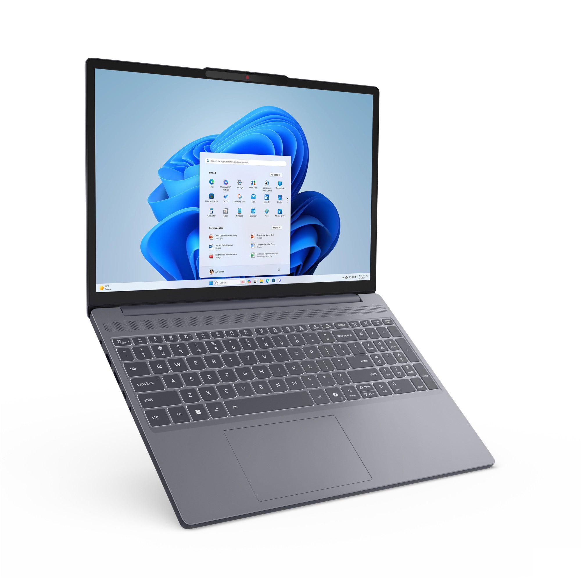 Lenovo IdeaPad Slim 3 15ARP10 AMD Ryzen™ 5 Laptop 38,9 cm (15.3") WUXGA 16 GB DDR5-SDRAM 512 GB SSD Wi-Fi 7 (802.11be) Windows 11 Home Deutsch Grau 83K7000SGE