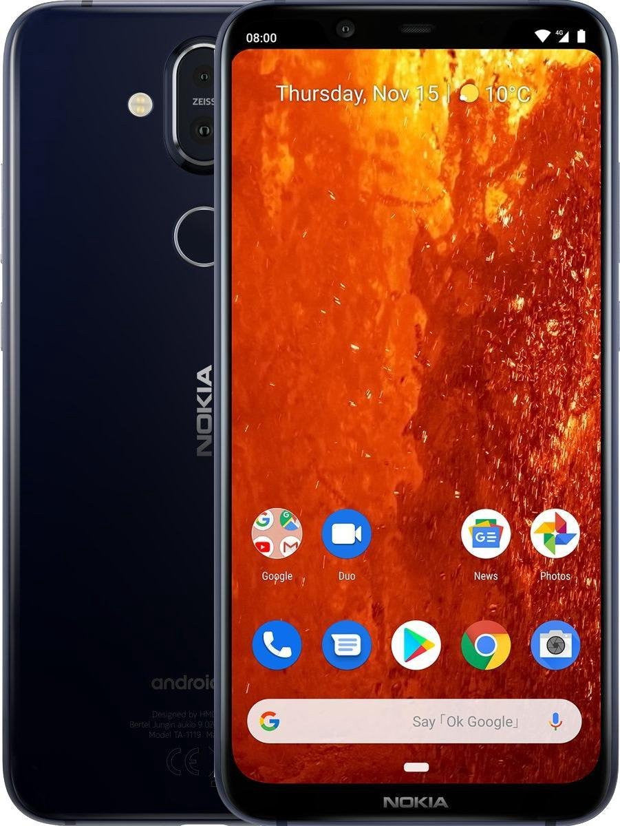 NOKIA Smartphone 2018 + Android One Nokia 8.1 64GB Blauw 11PNXL01A01