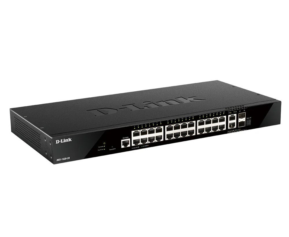 D-Link DGS-1520-28/E Netzwerk-Switch Managed L3 10G Ethernet (100/1000/10000) 1U Schwarz DGS-1520-28/E