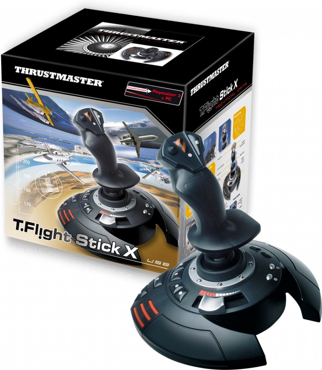 Thrustmaster T.Flight Stick X Schwarz, Rot, Silber USB Joystick Analog PC, Playstation 3