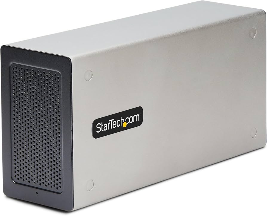 StarTech.com Thunderbolt 3 PCIe Box, Externes Gehäuse mit zwei PCI Express-Steckplätzen, PCIe-Erweiterungsgehäuse für Laptops/Desktops/All-In-Ones, 8K/4K-Ausgabe über TB3/DP 1.4-Ports, Für Videoaufnahme-/Glasfaser-/Ethernet-Karten