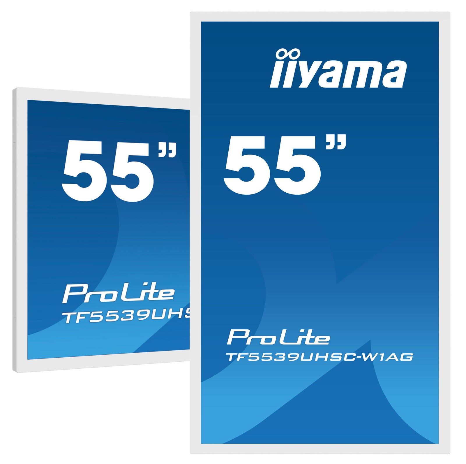 IIYAMA 55" PCAP weiß, blendfrei, rahmenlos, 15 TF5539UHSC-W1AG