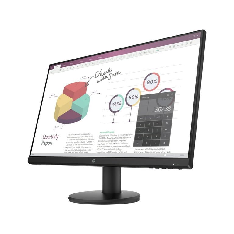 HP P24v G4 Computermonitor 60,5 cm (23,8") 1920 x 1080 Pixel Full HD Schwarz 9TT78AABB - Compridis