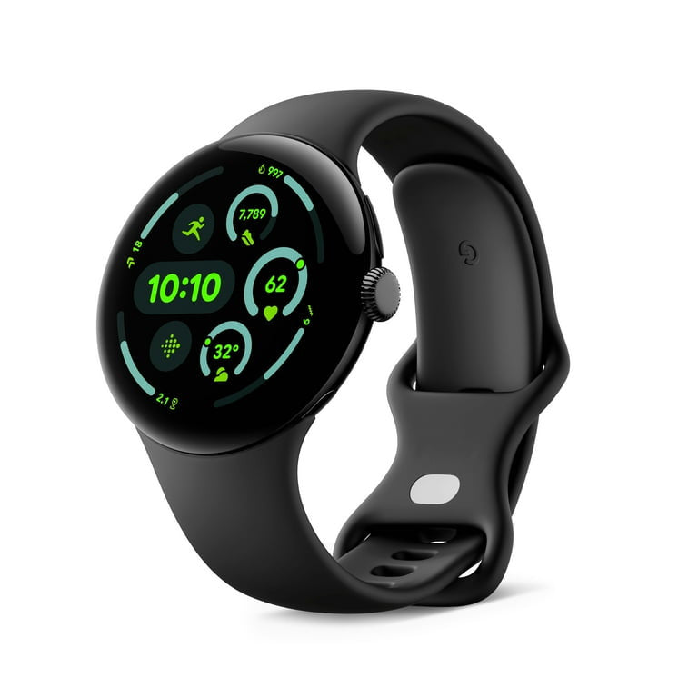 Google Pixel Watch 3 AMOLED 45 mm Digital Touchscreen Schwarz WLAN GPS
