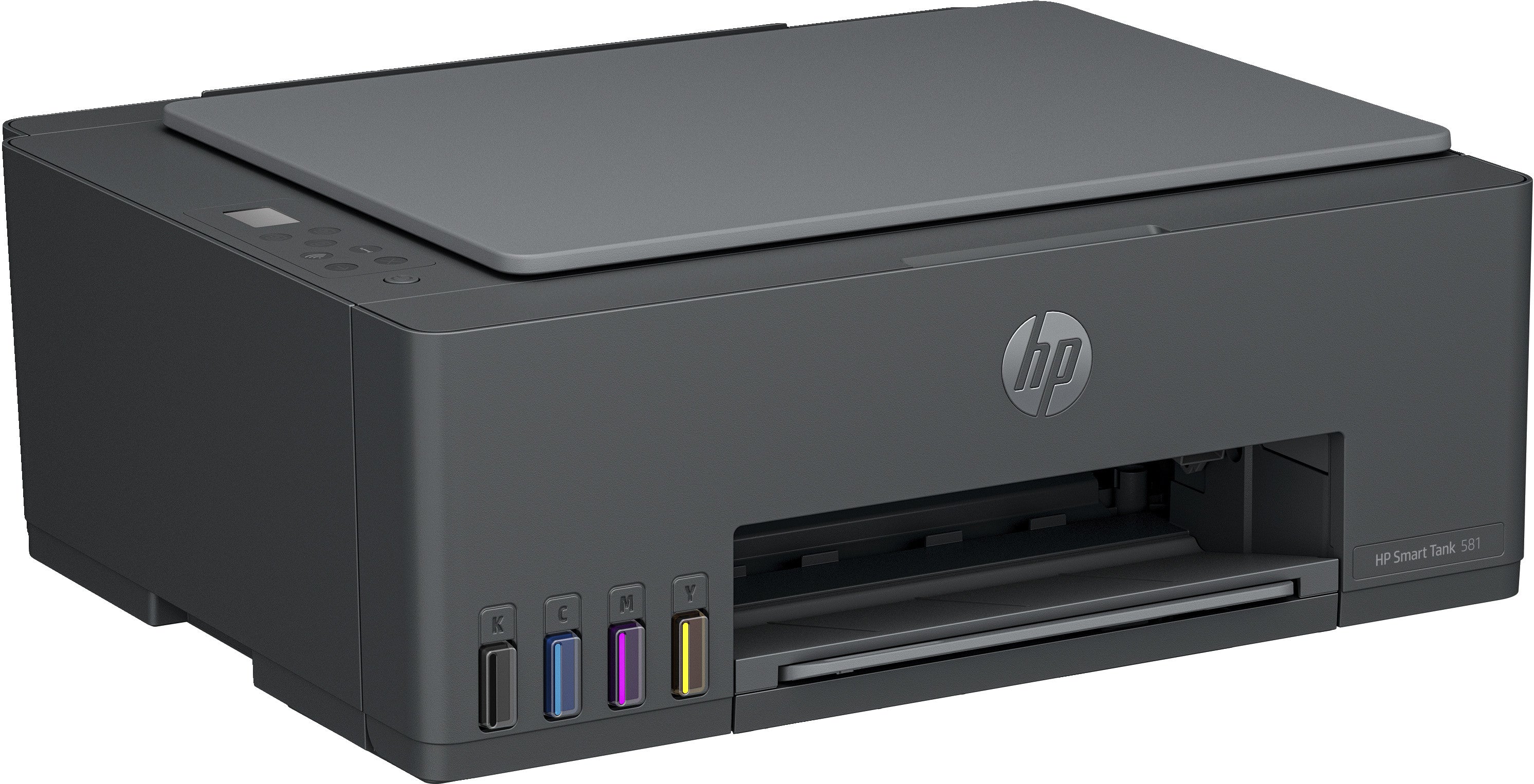 HP Smart Tank 581 All-in-One-Drucker, Heim- und Heimbüro, Drucken, Kopieren, Scannen, kabellos; Großvolumiger Druckertank; Drucken Sie vom Telefon oder Tablet aus; Als PDF scannen
