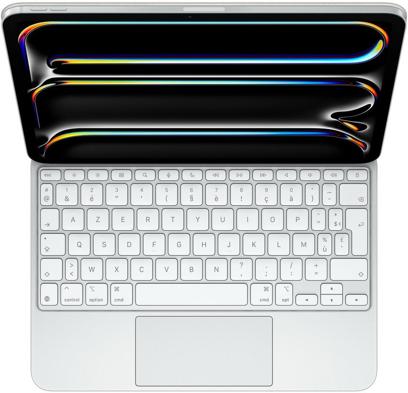 Apple Magic Tastatur Universal USB + Bluetooth AZERTY Französisch Weiß