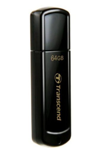 TRANSCEND 64 GB USB 2.0-Stick, klassisches Schwarz TS64GJF350