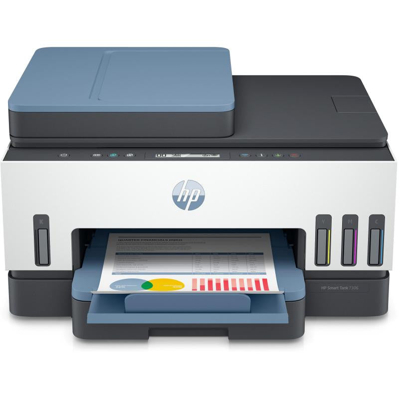 HP Smart Tank 7306 Wireless All-in-One Color Printer, Two-sided printing; Copier, Scanner 28B76A#BHC