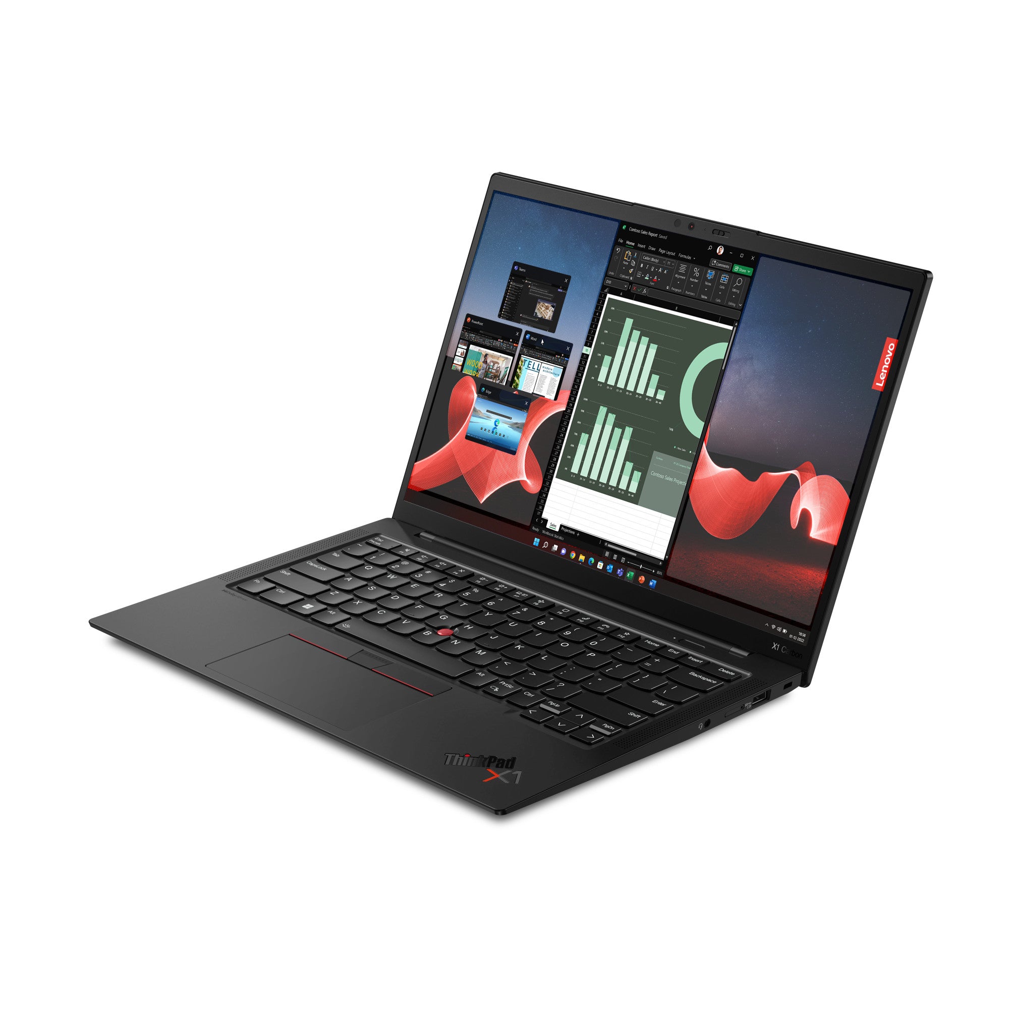 Lenovo ThinkPad X1 Carbon Gen 11 Intel® Core™ i5 i5-1335U Laptop 35,6 cm (14") WUXGA 16 GB LPDDR5-SDRAM 512 GB SSD Wi-Fi 6E (802.11ax) Windows 11 Pro Englisch Schwarz