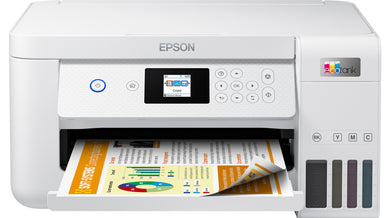 Epson EcoTank ET-2856 A4 Multifunktions-WiFi-Drucker – Hohe Tintentanks – Weiß