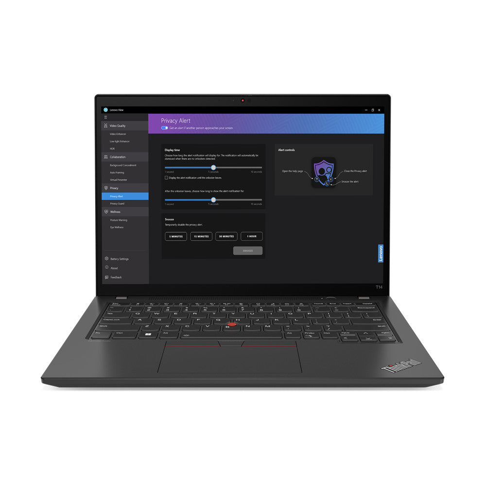 Lenovo ThinkPad T14 Gen 4 (Intel) Intel® Core™ i7 i7-1355U Laptop 35,6 cm (14") WUXGA 16 GB DDR5-SDRAM 512 GB SSD Wi-Fi 6E (802.11ax) Windows 11 Pro UK Englisch Schwarz
