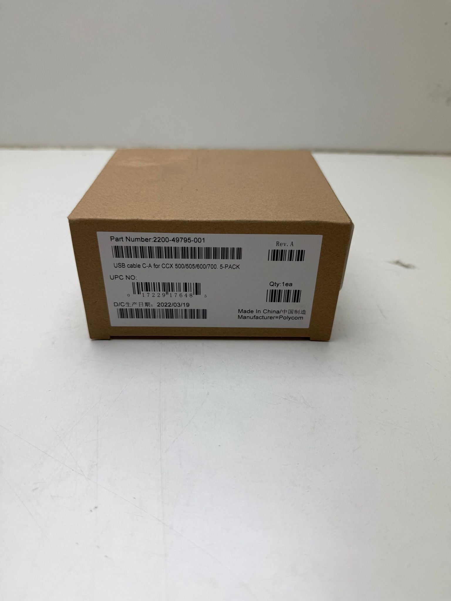 Poly CCX 500/505/600/700 USB-C-an-USB-A-Kabel (5 Stück)