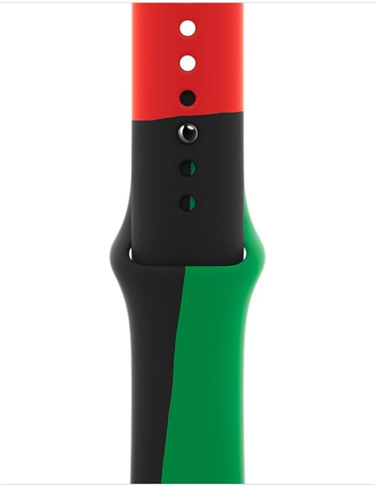 Apple MUQ53ZM/A Intelligentes tragbares Accessoire Band Schwarz, Grün, Rot Fluor-Elastomer MUQ53ZM/A