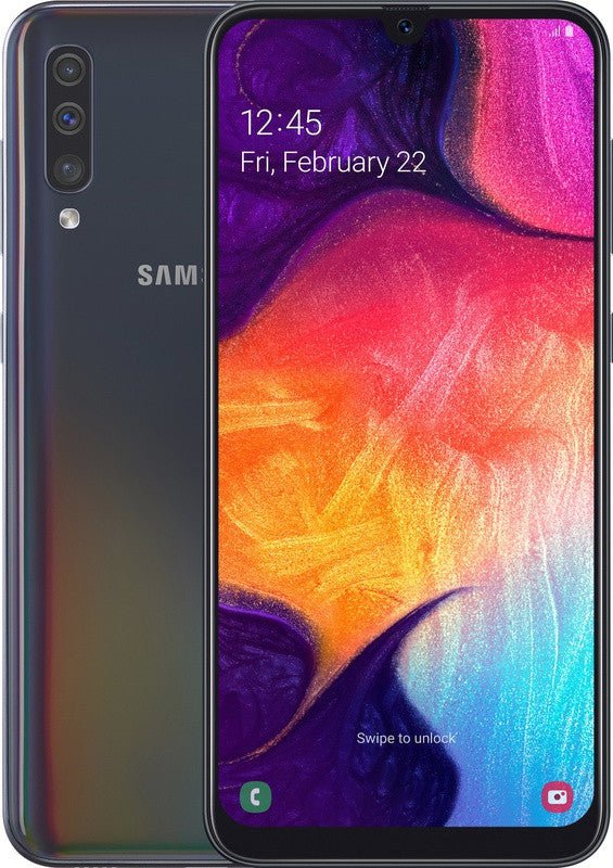 SAMSUNG Smartphone Galaxy A50 Zwart Dual sim 6,4" • 2340x1080 • 128 GB SM - A505FZKSXEF - Compridis