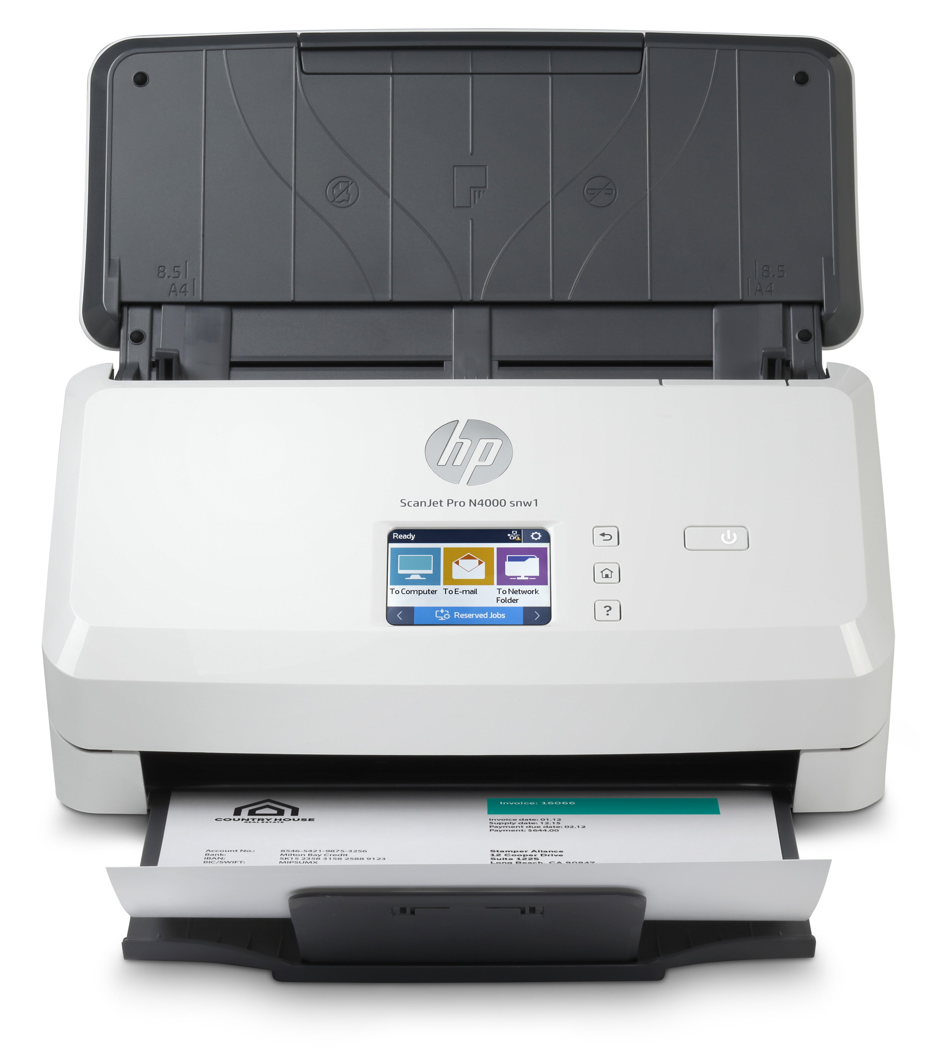 HP Scanjet Pro N4000 snw1 Sheet-feed Scanner Scanner mit Vorlageneinzug 600 x 600 DPI A4 Schwarz, Weiß