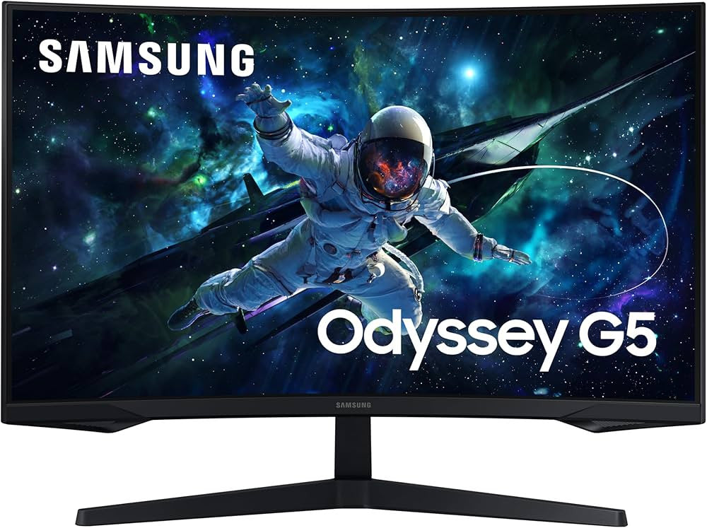 Samsung Odyssey G5 G55C LS32CG552EUXEN – 32″ Curved QHD 165 Hz Gaming Monitor Schwarz
