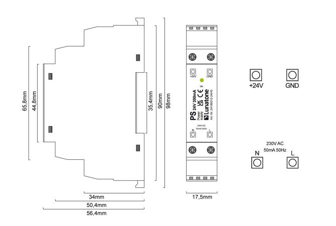 Lunatone Netzteil PS 24V 300 mA 24166012 - 24HS - Compridis
