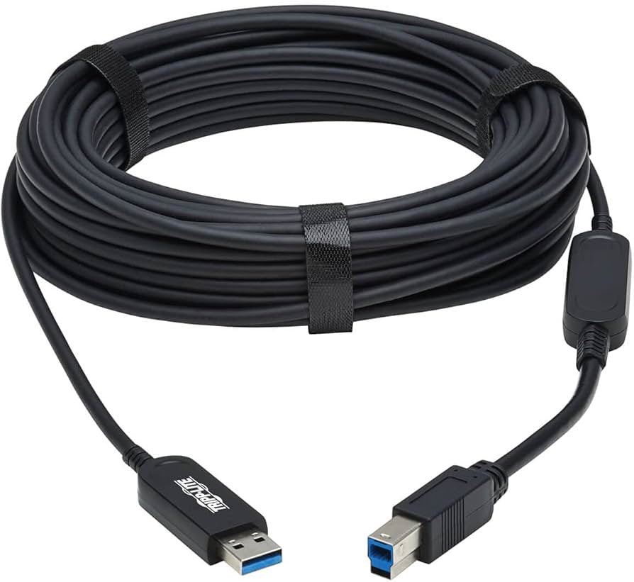 TRIPP-LITE USB 3.2 Gen 1 Plenum-Rated Glasfaser-Aktiv-Optisches Kabel 20MTR U328F-20M
