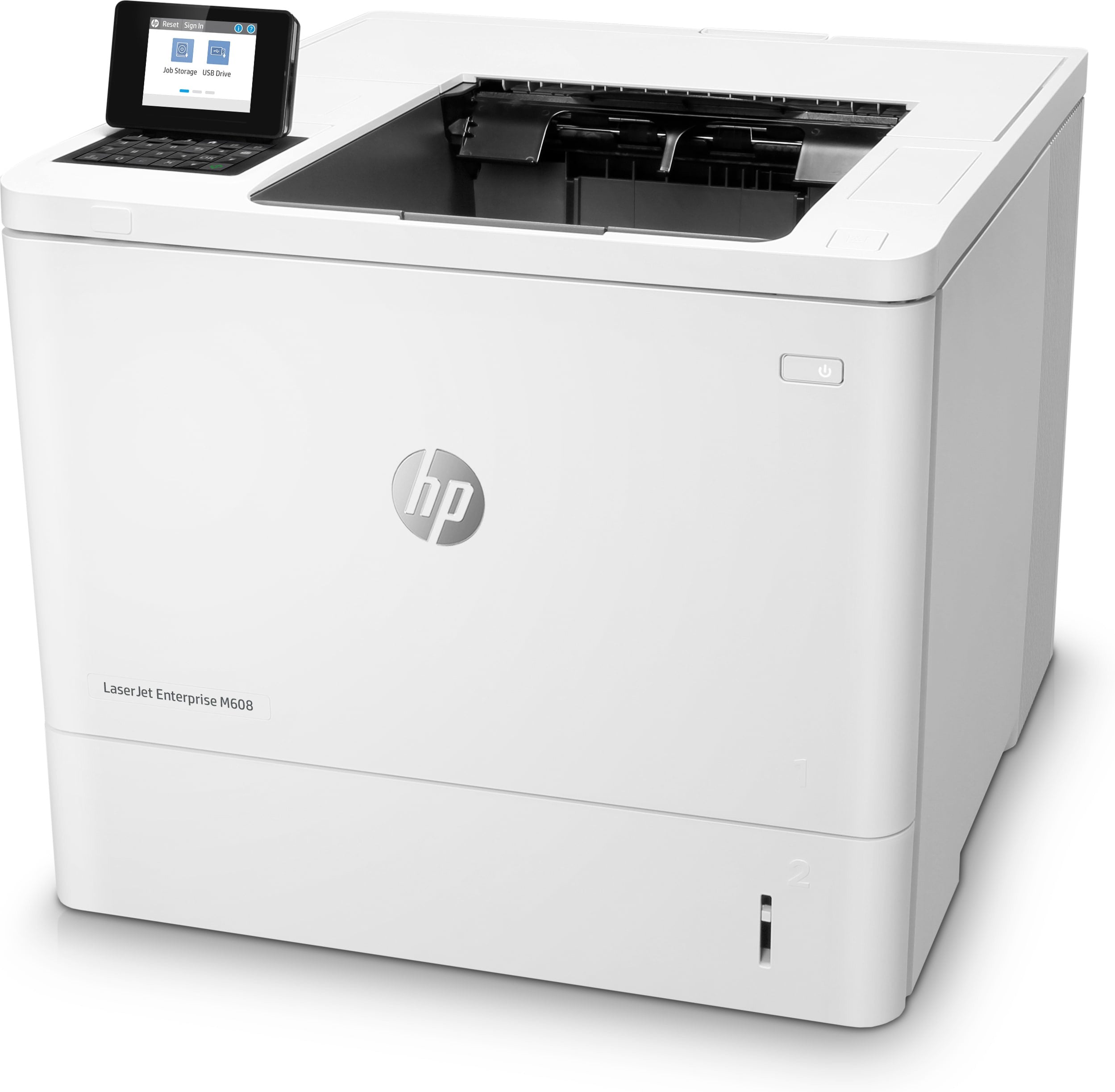HP LaserJet Enterprise M608n, Schwarzweiß, Drucker für Kleine & mittelständische Unternehmen, Drucken, Wireless; Speicherkarten-Steckplatz; Optionale Heftung; JetIntelligence Tonerkartusche