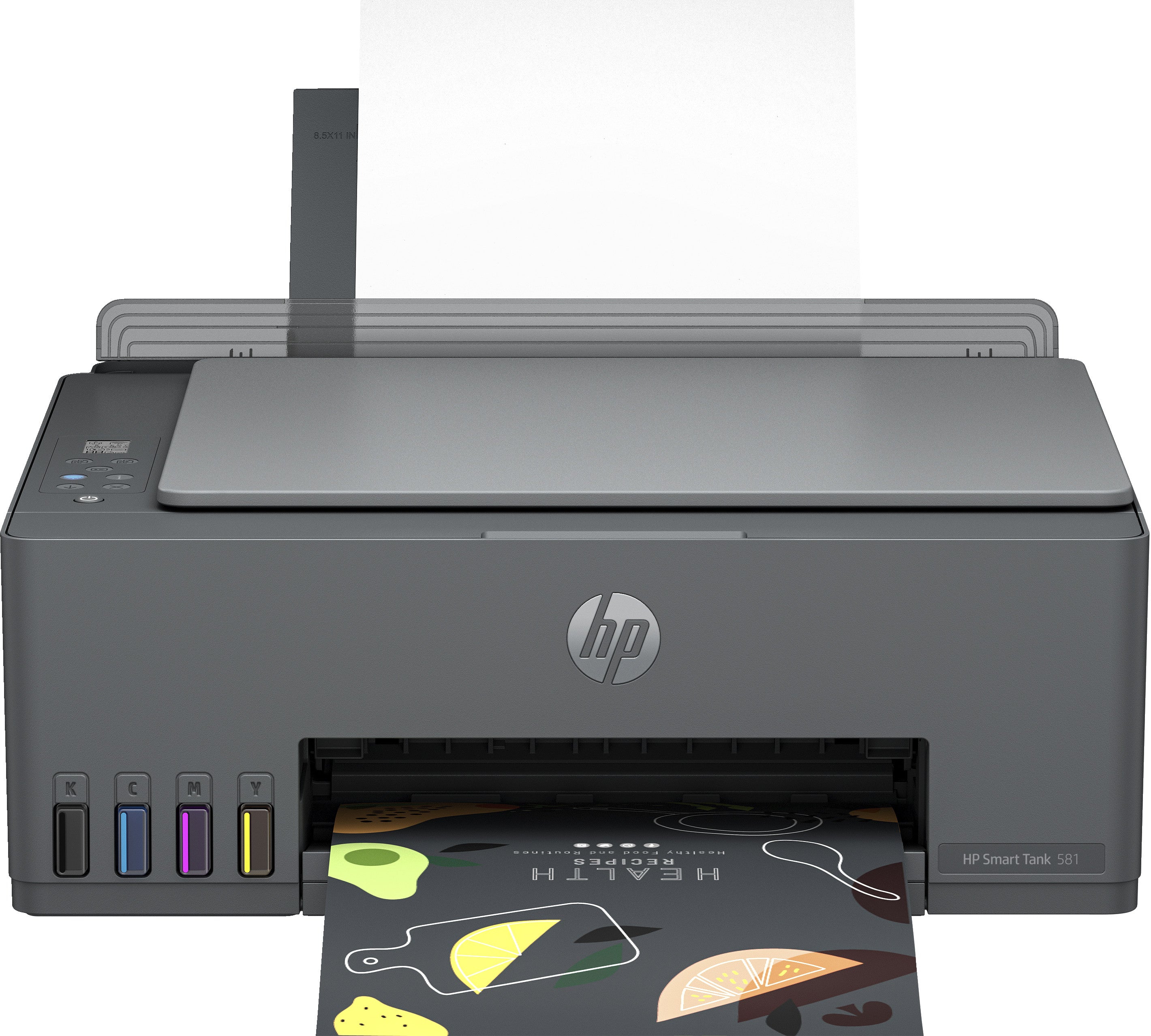 HP Smart Tank 581 All-in-One-Drucker, Heim- und Heimbüro, Drucken, Kopieren, Scannen, kabellos; Großvolumiger Druckertank; Drucken Sie vom Telefon oder Tablet aus; Als PDF scannen