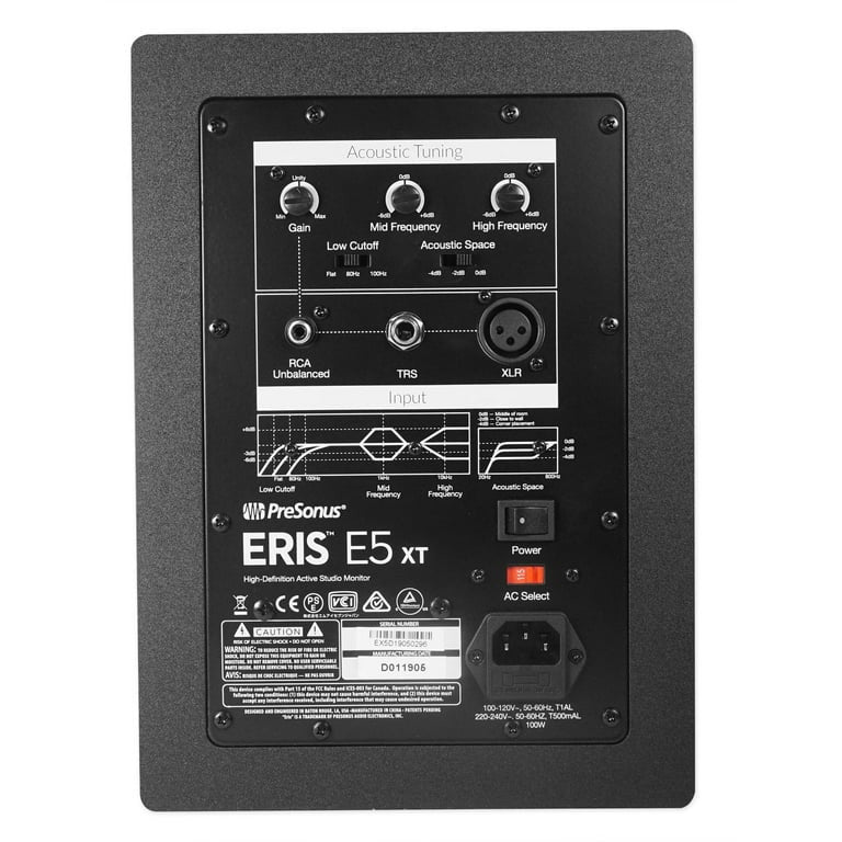 PreSonus Eris E5 (pro Stück) Aktiver Studiomonitor (Schwarz) 00125069