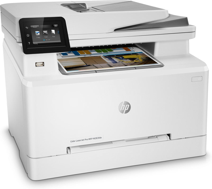 HP Color LaserJet Pro MFP M283fdn, Printen, kopiëren, scannen, faxen, Printen via USB-poort aan voorzijde; Scannen naar e-mail; Dubbelzijdig printen; ADF voor 50 vel ongekruld