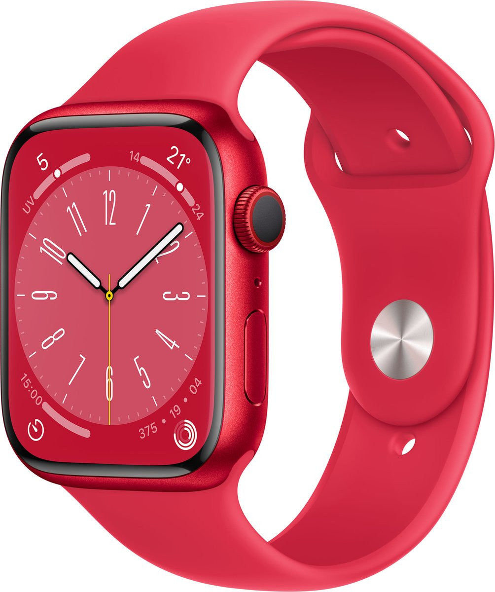 Apple Watch Series 8 OLED 45 mm Digital 396 x 484 Pixel Touchscreen 4G Rot WLAN GPS MNKA3TY/A