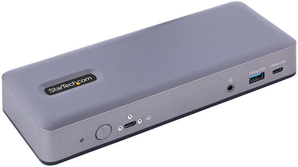 StarTech.com USB-C-Dockingstation, Multi-Monitor-USB-C-Dock, HDMI/DP/DP Alt-Modus, 3x 4K30 / 2x 4K60, 7-Port-USB-Hub, 60 W Stromversorgung, GbE, 3,5-mm-Audio, funktioniert mit Chromebook Zertifiziert