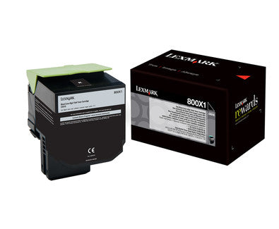 LEXMARK 800X1 BLK-Tonerkartusche mit extra hoher Reichweite 80C0X10