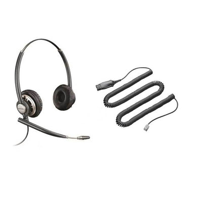 Poly HW720 Headset mit Kabel, Bügel, Büro/Callcenter, Schwarz - Compridis