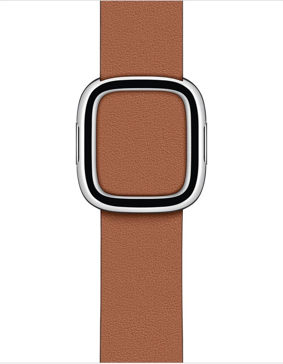 APPLE Uhrenarmband Uhr 40mm Modernes Leder Uhrenarmband Sattelbraun Medi MWRD2ZM/A 