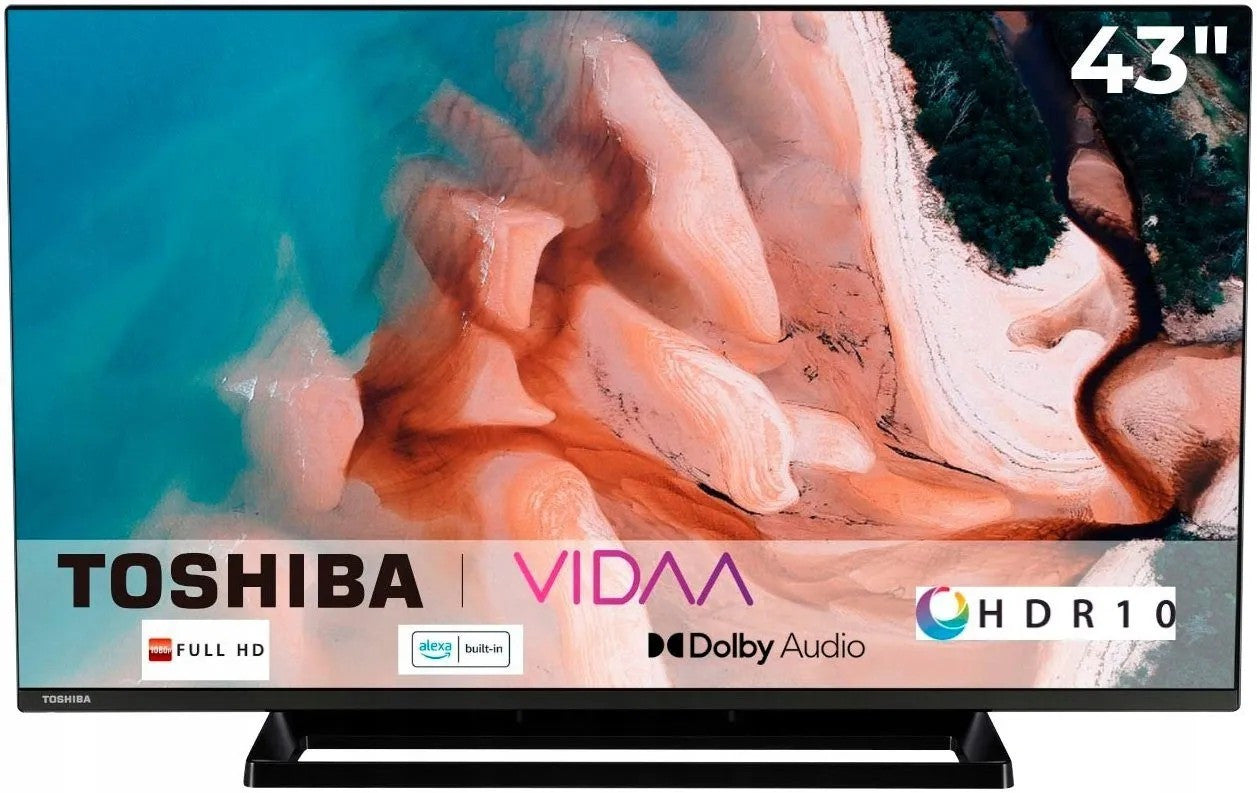 Toshiba 43LV3E63DA Fernseher 109,2 cm (43") Full HD Smart-TV WLAN Schwarz 250 cd/m² 43LV3E63DA