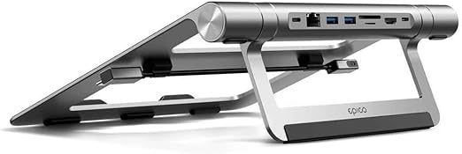 Epico USB-C-Hub mit 8 Anschlüssen, 8-in-1, USB Typ-C, 5000 Mbit/s, Silber 9915111900082 - Compridis