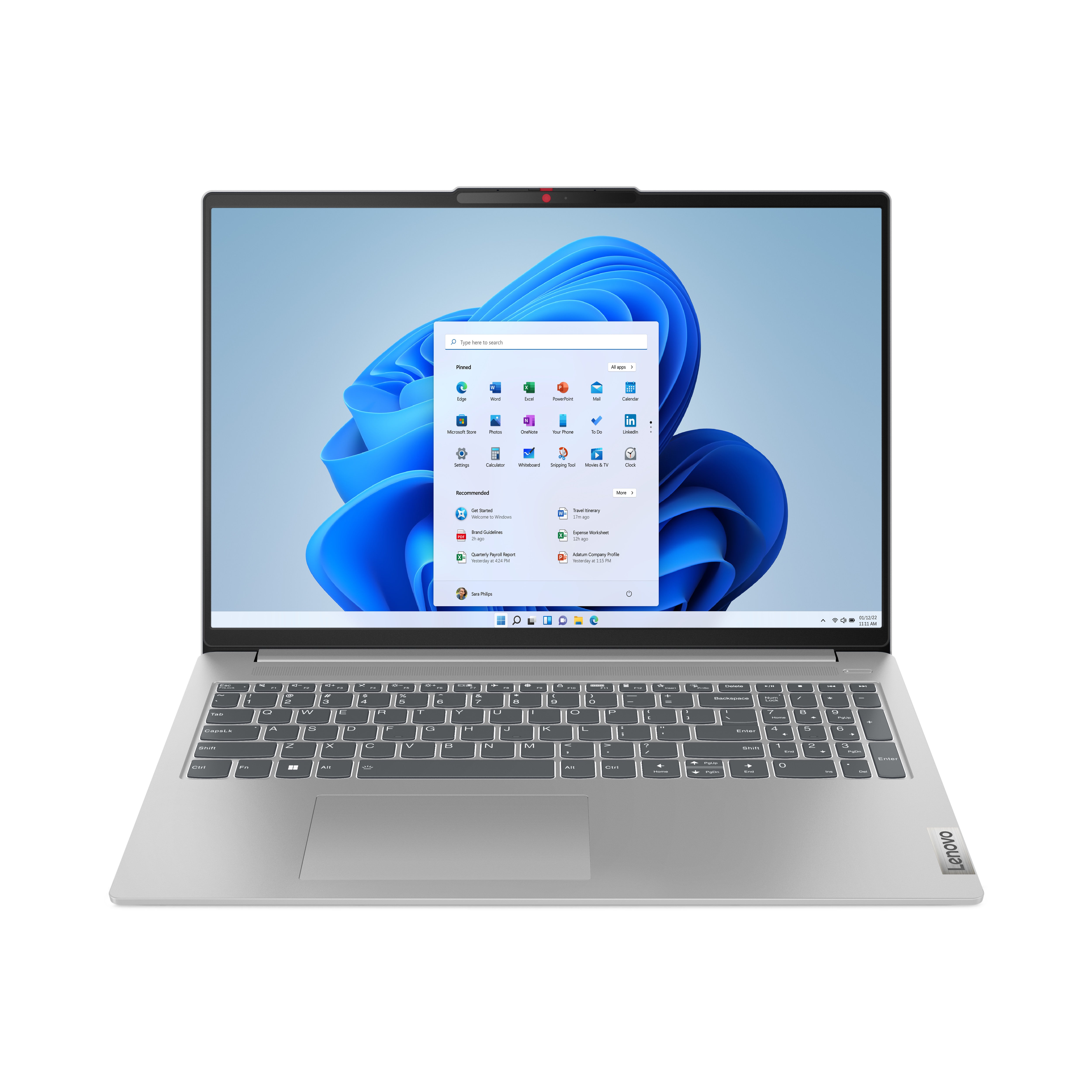 Lenovo IdeaPad Slim 5 16IAH8 Intel® Core™ i5 i5-12450H Laptop 40,6 cm (16") WUXGA 8 GB LPDDR5-SDRAM 512 GB SSD Wi-Fi 6E (802.11ax) Windows 11 Home Englisch Grau