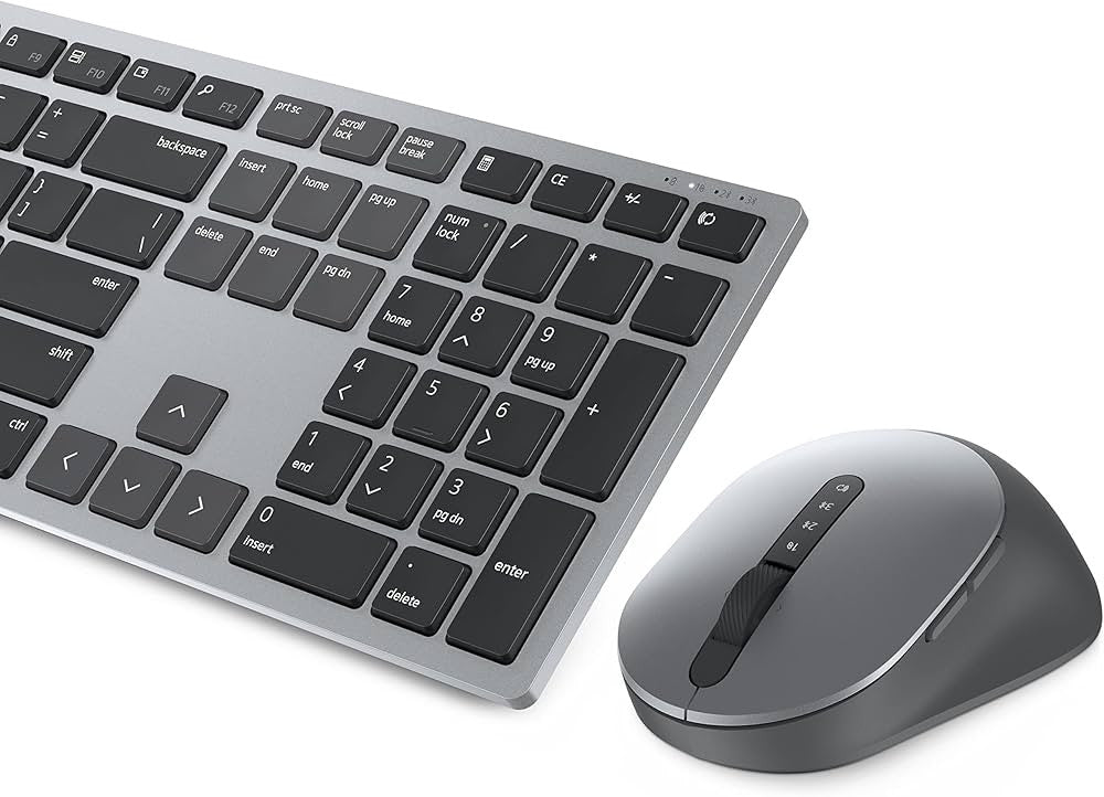 DELL Kabellose Tastatur und Maus für mehrere Geräte KM7120W-GY-INT