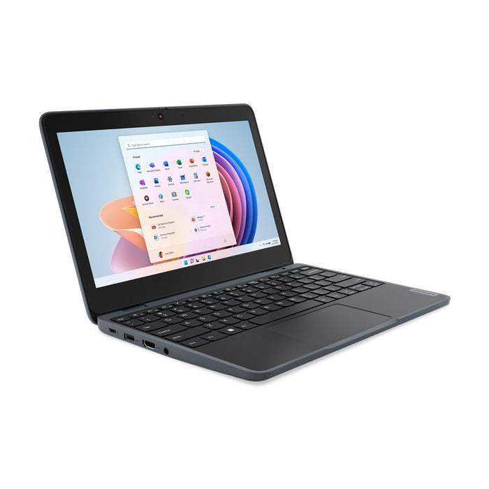 Lenovo 100w Gen 4 Intel® N N100 Laptop 29,5 cm (11.6") HD 4 GB LPDDR5-SDRAM 128 GB SSD Wi-Fi 6 (802.11ax) Windows 11 Pro UK Englisch Grau