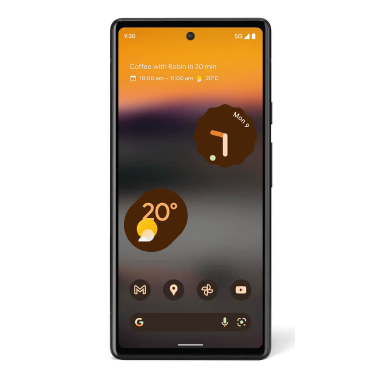 Google Pixel 6a 15,5 cm (6.1") Dual-SIM 5G USB Typ-C 6 GB 128 GB 4410 mAh Schwarz GA02998-GB