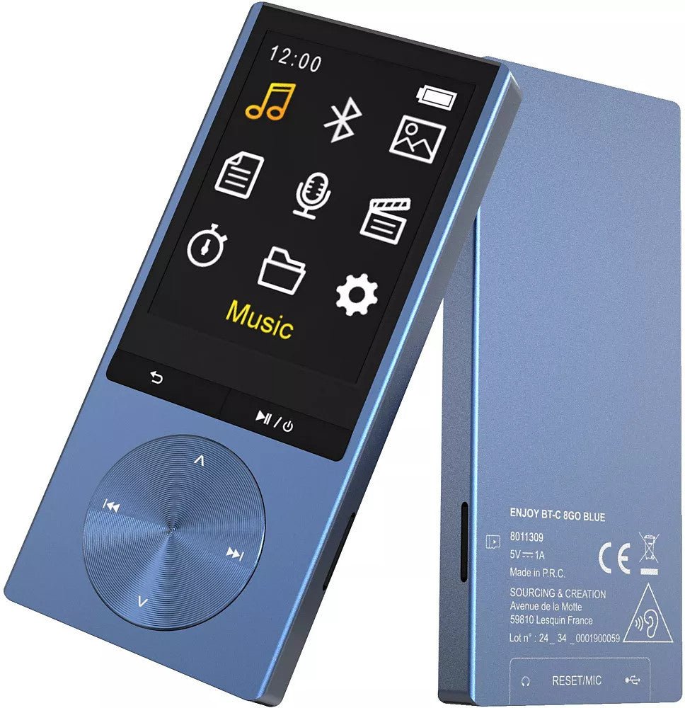 ESSENTIAL Genießen Sie den BT-C 8GB Blue 2024 MP4-Player 8011309 - Compridis