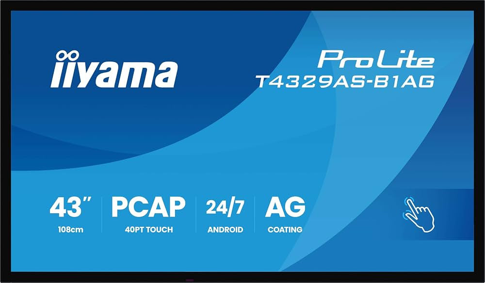 IIYAMA ProLite T4329AS-B1AG 43″ 4K PCAP Touch All-in-One – Schwarz