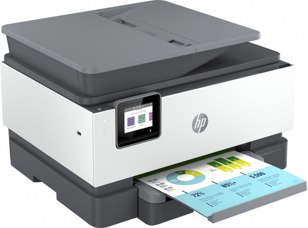 HP OfficeJet Pro HP 9010e All-in-One-Drucker, Farbe, Drucker für Kleine Büros, Drucken, Kopieren, Scannen, Faxen, HP+; Mit HP Instant Ink kompatibel; Dokumentenzuführung; Beidseitiger Druck 257G4B