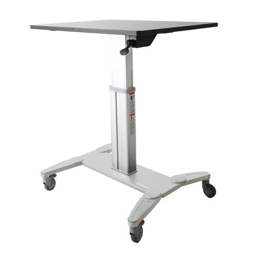 StarTech.com Höhenverstellbarer Schreibtisch - Sit Stand Workstation -Ergonomischer Stehpult mit Rollen - Computertisch mit verriegelbarem One-Touch-Lift für Lehrer/Schüler STSCART