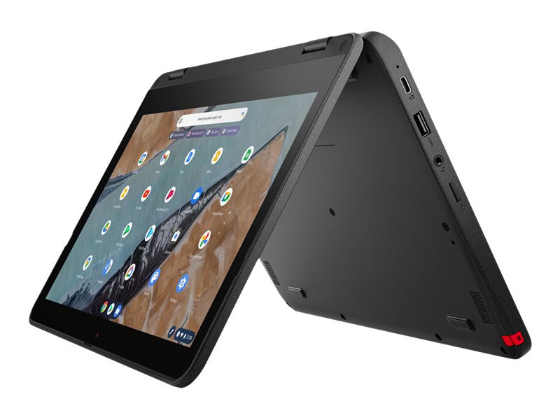 Lenovo 300e Chromebook Gen 3 (AMD) AMD 3000 3015Ce 29,5 cm (11.6") Touchscreen HD 4 GB DDR4-SDRAM 32 GB eMMC Wi-Fi 5 (802.11ac) ChromeOS Spanisch Grau