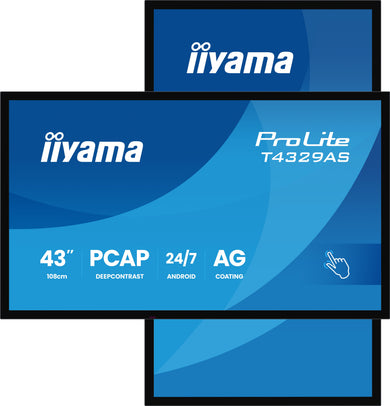 IIYAMA ProLite T4329AS-B1AG 43″ 4K PCAP Touch All-in-One – Schwarz